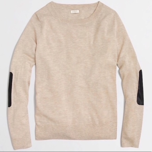 J. Crew - Tan Elbow Patch Sweater - Picture 1 of 6
